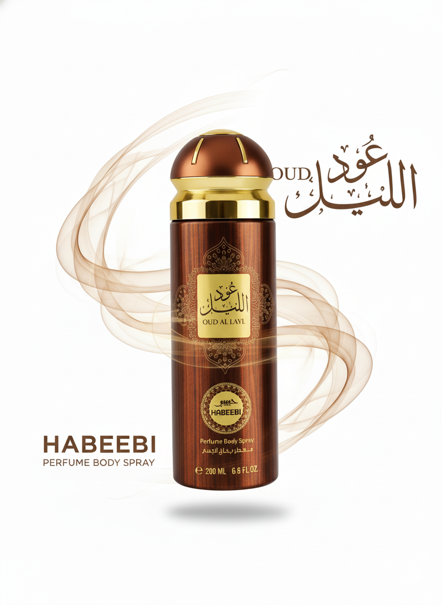 HABEEBI OUD UL LAYL โ Premium Long Lasting Body Spray